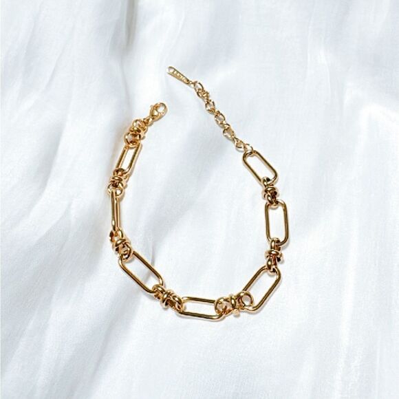 Minimalist link chain bracelet M390 - Picture 2 of 3